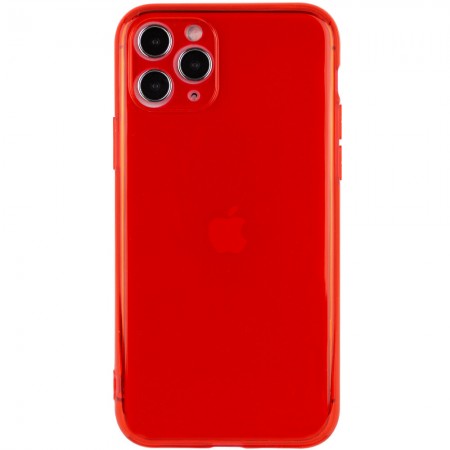 Матовый полупрозрачный TPU чехол с защитой камеры для Apple iPhone 11 Pro Max (6.5'') Красный (7489)