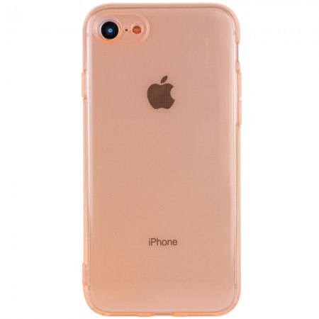 Матовый полупрозрачный TPU чехол с защитой камеры для Apple iPhone 7 / 8 / SE (2020) (4.7'') Помаранчевий (12586)