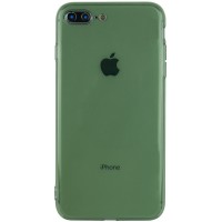 Матовый полупрозрачный TPU чехол с защитой камеры для Apple iPhone 7 plus / 8 plus (5.5'') Зелёный (7500)