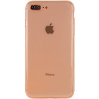 Матовый полупрозрачный TPU чехол с защитой камеры для Apple iPhone 7 plus / 8 plus (5.5'') Оранжевый (7501)
