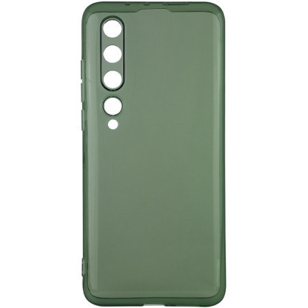Матовый полупрозрачный TPU чехол с защитой камеры для Xiaomi Mi 10 / Mi 10 Pro Зелений (7507)