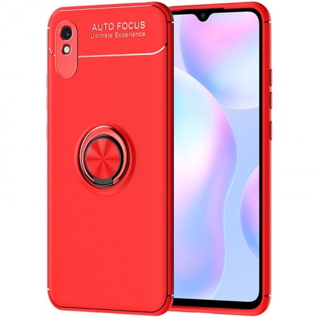 TPU чехол Deen ColorRing под магнитный держатель (opp) для Xiaomi Redmi 9A Красный (7532)