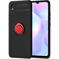 TPU чехол Deen ColorRing под магнитный держатель (opp) для Xiaomi Redmi 9A Черный (7533)