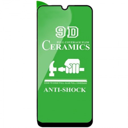 Защитная пленка Ceramics 9D (без упак.) для Realme C3 / C11 / 6i / 5i / 5 Черный (16776)