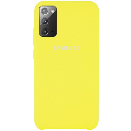 Чехол Silicone Cover (AAA) для Samsung Galaxy Note 20 Желтый (7621)