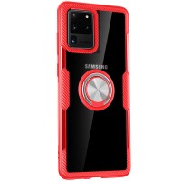 TPU+PC чехол Deen CrystalRing for Magnet (opp) для Samsung Galaxy S20 Ultra Красный (7651)