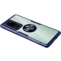 TPU+PC чехол Deen CrystalRing for Magnet (opp) для Samsung Galaxy S20 Ultra Синий (7652)