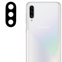 Гибкое защитное стекло 0.18mm на камеру (тех.пак) для Samsung Galaxy A30s Черный (13606)