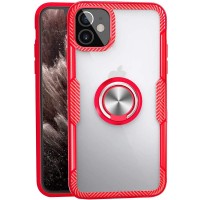 TPU+PC чехол Deen CrystalRing for Magnet (opp) для Apple iPhone 12 mini (5.4'') Красный (7736)