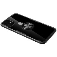 TPU+PC чехол Deen CrystalRing for Magnet (opp) для Apple iPhone 12 mini (5.4'') Черный (7739)