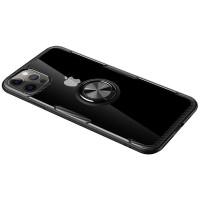 TPU+PC чехол Deen CrystalRing for Magnet (opp) для Apple iPhone 12 Pro / 12 (6.1'') Черный (7741)