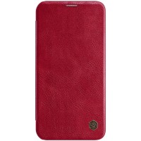 Кожаный чехол (книжка) Nillkin Qin Series для Apple iPhone 12 mini (5.4'') Красный (7746)