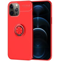 TPU чехол Deen ColorRing под магнитный держатель (opp) для Apple iPhone 12 Pro / 12 (6.1'') Красный (7763)