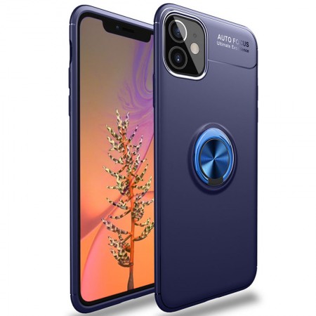 TPU чехол Deen ColorRing под магнитный держатель (opp) для Apple iPhone 12 mini (5.4'') Синий (7757)