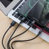 Дата кабель Hoco X14 Times Speed 3in1 (Lightning+Micro USB+Type-C) (1m) Черный (23991)