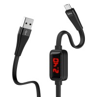 Дата кабель Hoco S4 ''With Timer'' USB to MicroUSB (1.2m) Чорний (14221)
