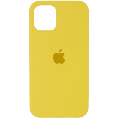 Чехол Silicone Case Full Protective (AA) для Apple iPhone 12 Pro / 12 (6.1'') Жовтий (8032)