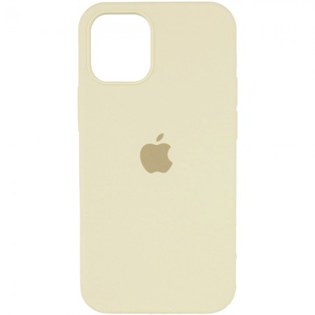 Чехол Silicone Case Full Protective (AA) для Apple iPhone 12 Pro / 12 (6.1'') Бежевый (8037)