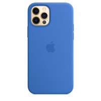 Чехол Silicone Case Full Protective (AA) для Apple iPhone 12 Pro / 12 (6.1'') Синий (22558)