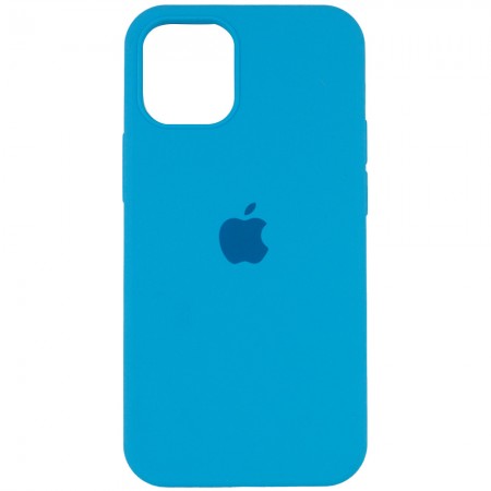 Чехол Silicone Case Full Protective (AA) для Apple iPhone 12 Pro / 12 (6.1'') Голубой (8040)