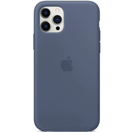 Чехол Silicone Case Full Protective (AA) для Apple iPhone 12 Pro / 12 (6.1'') Синий (30038)