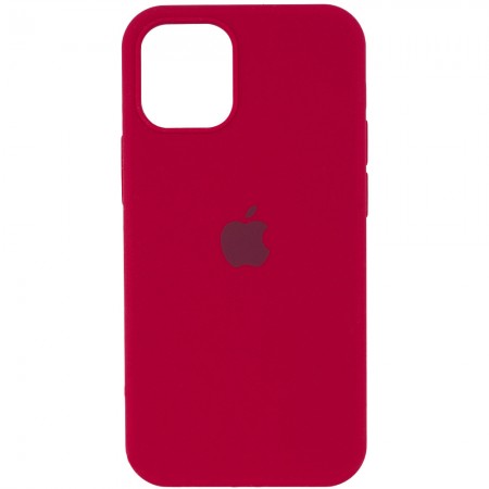 Чехол Silicone Case Full Protective (AA) для Apple iPhone 12 Pro Max (6.7'') Красный (8109)