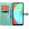 Кожаный чехол (книжка) Art Case с визитницей для Realme C11 Бирюзовый (8135)