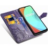 Кожаный чехол (книжка) Art Case с визитницей для Realme C11 Фіолетовий (8136)