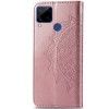 Кожаный чехол (книжка) Art Case с визитницей для Realme C15 / C12 Рожевий (8145)