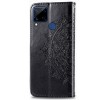 Кожаный чехол (книжка) Art Case с визитницей для Realme C15 / C12 Черный (8146)