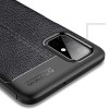 TPU чехол фактурный (с имитацией кожи) для Samsung Galaxy M51 Чорний (8154)