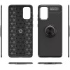 TPU чехол Deen ColorRing под магнитный держатель (opp) для Samsung Galaxy S20+ Черный (8450)