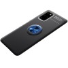 TPU чехол Deen ColorRing под магнитный держатель (opp) для Samsung Galaxy S20+ Черный (8451)