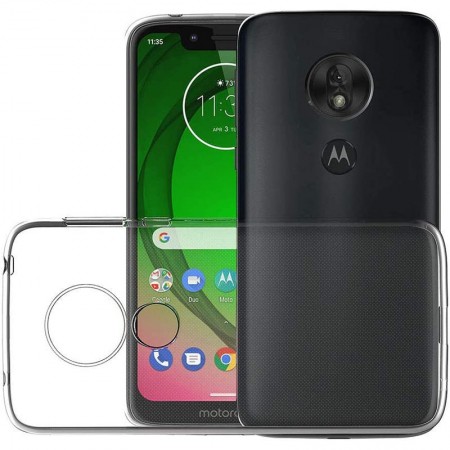 TPU чехол Epic Transparent 1,0mm для Motorola Moto G7 Play Білий (12624)