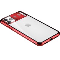 Чехол Camshield 360 Metall+Glass со шторкой для камеры для Apple iPhone 11 Pro Max (6.5'') Красный (8538)