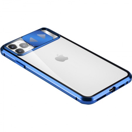 Чехол Camshield 360 Metall+Glass со шторкой для камеры для Apple iPhone 11 Pro Max (6.5'') Синій (8540)