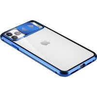 Чехол Camshield 360 Metall+Glass со шторкой для камеры для Apple iPhone 11 Pro (5.8'') Синій (8534)