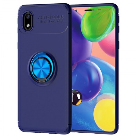 TPU чехол Deen ColorRing под магнитный держатель (opp) для Samsung Galaxy M01 Core / A01 Core Синий (8571)