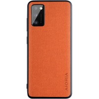Чехол AIORIA Textile PC+TPU для Samsung Galaxy A41 Оранжевый (8626)
