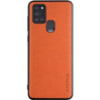 Чехол AIORIA Textile PC+TPU для Samsung Galaxy A21s Оранжевый (8618)