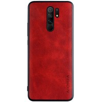 Кожаный чехол AIORIA Vintage для Xiaomi Redmi 9 Красный (8700)