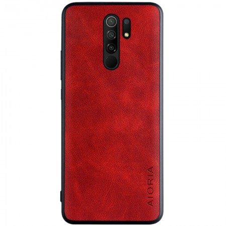 Кожаный чехол AIORIA Vintage для Xiaomi Redmi 9 Червоний (8700)