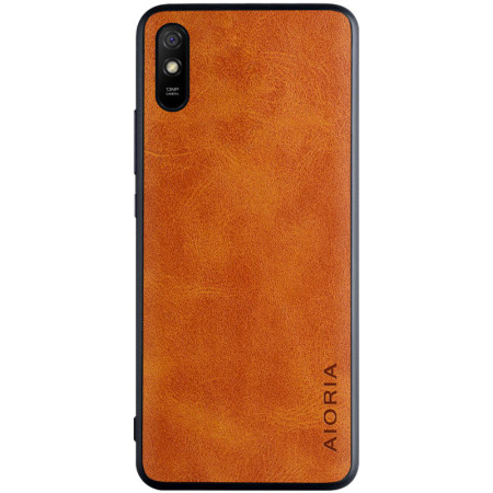 Кожаный чехол AIORIA Vintage для Xiaomi Redmi 9A Коричневий (8701)