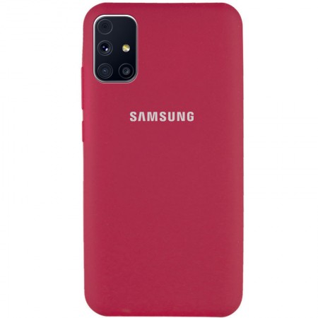Чехол Silicone Cover Full Protective (AA) для Samsung Galaxy M31s Красный (8782)