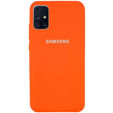 Чехол Silicone Cover Full Protective (AA) для Samsung Galaxy M31s Оранжевый (8781)