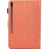 Кожаный чехол (книжка) Art Case с визитницей для Samsung Galaxy Tab S7+ Помаранчевий (8793)