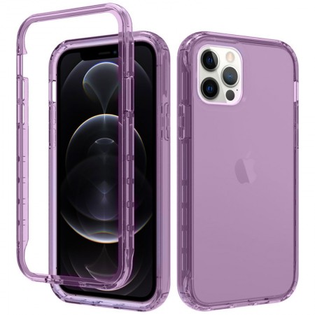 Чехол TPU+PC Full Body с защитой 360 для Apple iPhone 12 Pro / 12 (6.1'') Фиолетовый (19244)