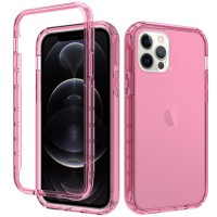 Чехол TPU+PC Full Body с защитой 360 для Apple iPhone 12 Pro / 12 (6.1'') Розовый (19242)