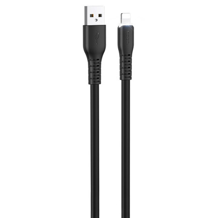 Дата кабель Hoco X44 ''Soft Silicone'' USB to Lightning (1m) Чорний (14305)