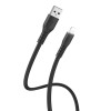 Дата кабель Hoco X44 ''Soft Silicone'' USB to Lightning (1m) Чорний (14305)